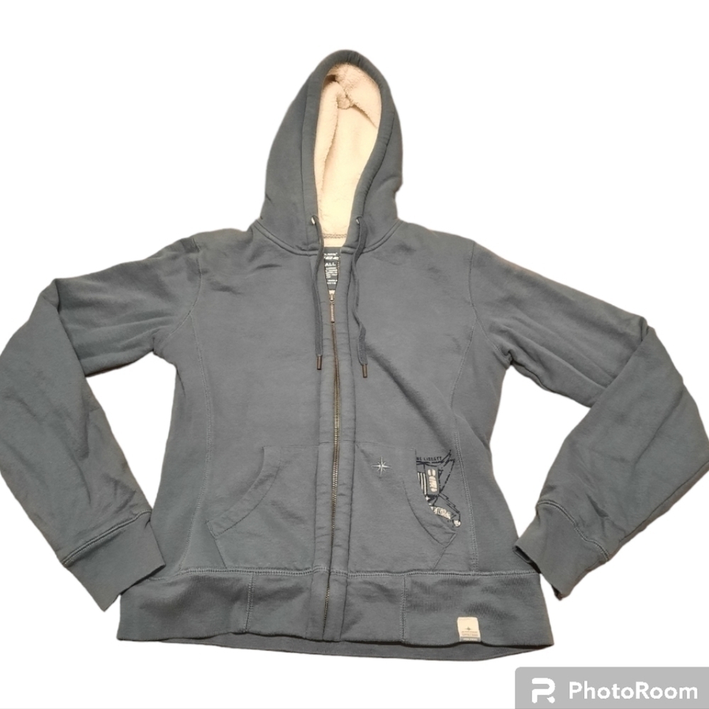 POLARIS Ranger Fleece Lined Full Zip Hooded Sweatshirt Blue (Women's Small)